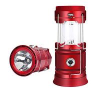 YZOTEK Linterna de camping solar portátil - Lámpara plegable recargable USB para tienda de campaña, iluminación LED de emergencia nocturna con 2 modos de fuente de alimentación, soporte de carga para