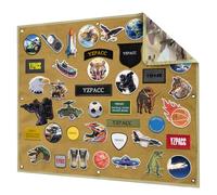 Yzpacc Tablero de exhibición de parches tácticos, Panel plegable con superficie de lazos para colgar y mantener parches militares, de combate y de moral, diseñado para el ejército y fuerzas armadas