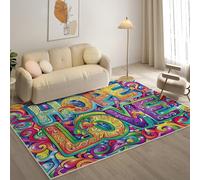 YZQGLHP Alfombra de área Abstracto Alfombra Salon Amar Antideslizante Lavable Alfombras Pelo Corto 180x240 cm, para Salón Dormitorio Oficina y Decoración del Hoga