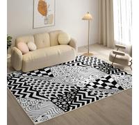 YZQGLHP Alfombra de área GeometríA Alfombra Salon LíNeas Onduladas Antideslizante Lavable Alfombras Pelo Corto 180x240 cm, para Salón Dormitorio Oficina y Decoración del Hoga