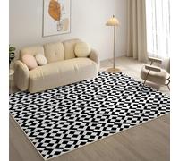 YZQGLHP Alfombra de área GeometríA Alfombra Salon Red Antideslizante Lavable Alfombras Pelo Corto 180x240 cm, para Salón Dormitorio Oficina y Decoración del Hoga