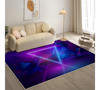 YZQGLHP Alfombra de área GeometríA Alfombra Salon TriáNgulo Antideslizante Lavable Alfombras Pelo Corto 160x230 cm, para Salón Dormitorio Oficina y Decoración del Hoga