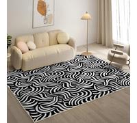YZQGLHP Alfombra de área IlusióN óPtica Alfombra Salon GeometríA Antideslizante Lavable Alfombras Pelo Corto 140x200 cm, para Salón Dormitorio Oficina y Decoración del Hoga