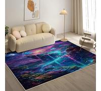YZQGLHP Alfombra de área Mundo Maravilloso Alfombra Salon Cielo Estrellado De FantasíA Antideslizante Lavable Alfombras Pelo Corto 180x240 cm, para Salón Dormitorio Oficina y Decoración del Hoga
