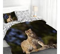 YZQGLHP King Reversible Duvet Cover Set, 2 Options, Hotel Quality, Dreamcatcher & Animales Salvajes Print, Breathable Microfiber, Durable & Wrinkle Resistant