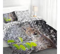 YZQGLHP King Reversible Duvet Cover Set, 2 Options, Hotel Quality, Dreamcatcher & Animales Salvajes Print, Breathable Microfiber, Durable & Wrinkle Resistant