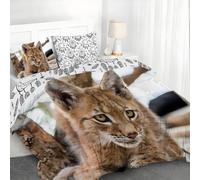 YZQGLHP King Reversible Duvet Cover Set, 2 Options, Hotel Quality, Dreamcatcher & Animales Salvajes Print, Breathable Microfiber, Durable & Wrinkle Resistant