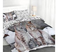 YZQGLHP King Reversible Duvet Cover Set, 2 Options, Hotel Quality, Dreamcatcher & Animales Salvajes Print, Breathable Microfiber, Durable & Wrinkle Resistant