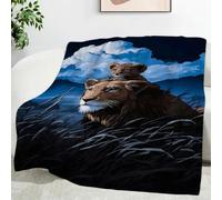 YZQGLHP Manta Nube Mantas LeóN De Dibujos Animados Estampado 3D Cobija Mantas Suave Franela para Cama, Cobertor Sofa 150x200 cm Manta de Microfibra Cálida Decorativa