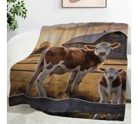 YZQGLHP Manta Vaca Mantas Sol Estampado 3D Cobija Mantas Suave Franela para Cama, Cobertor Sofa 150x200 cm Manta de Microfibra Cálida Decorativa