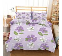 YZQGLHP Pensamiento Juego de Funda Nórdica 3 Piezas Estilo Femenino Fresco para Cama 180 - Funda Edredón 240x260cm, 2 Fundas de Almohadas 50x75cm - Microfibra Suave y Transpirable