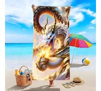 YZQGLHP Toalla de Playa Bestia MíTica Toallas de Playa DragóN Toallas de Baño Tela de Microfibra de Secado Rápido 50x100cm, para Piscina, Camping