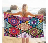 YZQGLHP Toalla de Playa Estilo éTnico Indio Toallas de Playa Dios Helios Toallas de Baño Tela de Microfibra de Secado Rápido 75x150cm, para Piscina, Camping