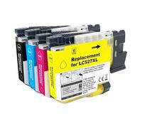 YZQOZKJH Cartucho de Tinta LC527 LC-527 LC527XL LC-527XL, Compatible con Brother Compatible con Impresora MFC-J4350DW MFC-J4550DW(1SET BK CMY(LC527XL))