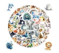 YZROHYI 100 Piezas Pegatinas Animales Infantiles,Stickers Animales Salvajes,Pegatinas Dibujos Animados,aPegatinas Recompensa Niños,Stickers para Botella de Agua,Etiquetas Adhesivas para Regalos
