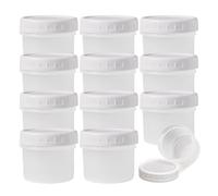 YZROHYI 12 PCS Envases de Plastico con Tapa Pequeños 160 ML,Recipientes Redondos de Plastico,Botes de Almacenaje de Comida,Recipientes Herméticos Alimentos,Contenedores para Congelador,Food Container