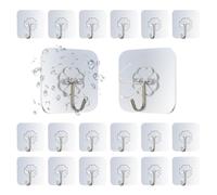 YZROHYI 20 PCS Ganchos Adhesivos para Pared Transparente,Ganchos de Plastico Adhesivos paraColgar,Ganchos Autoadhesivos Impermeable,Wall Hooks,Gancho Puerta Adhesivo Colgador,Perchas para Cocina
