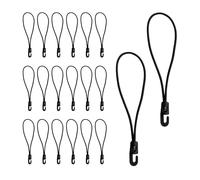 YZROHYI 20 PCS Goma Tensora con Ganchos,Tensores Elásticos Pequeños,Tensor Elastico Gancho Camping,Pulpos Elasticos con Gancho Cortos,Cuerdas EláSticas Ganchos Multifuncional para Lonas, Red Tienda