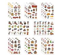 YZROHYI 24 Piezas Pegatinas de Piratas para Niños,Calcomanías Piratas Infantiles,Autocolantes Piratas Impermeable,Calcomanías Fiesta Cumpleaños,Cartoon Pegatinas Recompensas