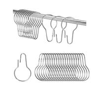 YZROHYI 36 Piezas Anillas Cortina Ducha Metal,Ganchos Cortinas Baño,Shower Curtain Hooks,Anillos de Ducha,Anillas de Baño Plata,Argollas para Cortinas,Ganchos Barra de Ducha para Ventanas-70 x 40 mm