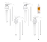 YZROHYI 4 Piezas Bomba de Jarabe 500 Ml/1000 Ml,Dosificador de Sirope,Syrup Pump,Bomba Dosificadora Champu con 3 Tubos Largos y Cortos,Recambio Bombas Dispensador de Jabon Reutilizable para Botella