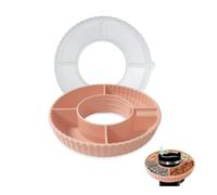 YZROHYI Cuenco de Aperitivos para Stanley Cup Snack Bowl,Tazón de Silicona para Aperitivos con Tapa,Bol Snacks Compatible con 4 Compartimentos,Bandeja de Snack Compatible con Stanley Accesorios