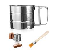YZROHYI Tamiz de Harina de Acero Inoxidable 250 G,Tamizador de Harina Reposteria,Cedazo para Harina Manual,Colador para Tamizar Harina,Tamizador Kitchenaid,Tamizador de Cacao,Criba para Harina