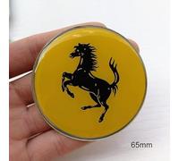 YZROUZ Tapa Central De Rueda De Coche para Ferrari 12 Cilindri/296 GTB/812 Superfast 60mm, Repuesto para Tapas centrales de Cubo, Tapacubos para Centro De Rueda,A-Yellow