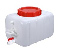YZRXD 25-200L Bidón de Agua con Grifos, Tanques para Agua Plástico Alimentario Portátil para Automóvil Caravanas Camping Caravana Cocina Jardín(Size:50L,Color:Blanco)