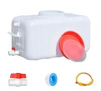 YZRXD Bidón de Agua con Grifos, Depósito de Agua para Camping Portátil Grado Alimentario On Asa para Caravana, Picnic Tanque de Agua Coche Picnic(Size:25L,Color:Blanco)