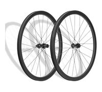 YZSMD Altura de Ruedas para Bicicletas de Fibra de Carbono de 700c 28 mm/32 mm/35 mm/38 mm/42 mm/45 mm/50 mm/55 mm/60 mm/65 mm/73 mm a través de el Eje de Bloqueo Central Disco de 24 h Bultos para