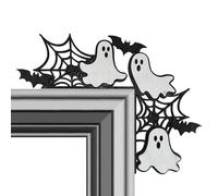 yztju Accent decoración de entrada de la Llama de Halloween de Madera de Madera accesorio de Puerta de Temporada | de Miedo, Web de bruja, portero decorativo para