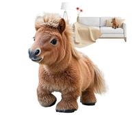 yztju Animal De Peluche De Caballos con Movimiento Y Sonidos: Juguete De Poni De, Sonido Realista De Caballos Peluche, Figura Rellena para Potro Caminando, Amigo De Animales Suaves | Juguete De Apren