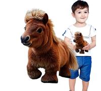 yztju Animal De Peluche De Caballos con Movimiento Y Sonidos: Juguete De Poni De, Sonido Realista De Caballos Peluche, Figura Rellena para Potro Caminando, Amigo De Animales Suaves | Juguete De Apren