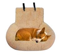 yztju Asiento de Coche para Perro de algodón - Asiento Auxiliar para Perro extraíble y | Cama de Asiento de Coche de Felpa para Perros, Lavable con Correa y Correa, Apto para