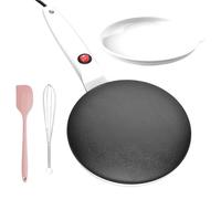 yztju Crepera Instantánea,Crepera | Sartén Para Crepes,MáquinaEléctricaPara hacerCrepé Instantáneo, Control Automático De Temperatura De 7,8 Pulgadas, Antiadherente Para Cocinar