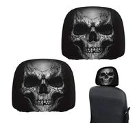 yztju Ice Silk Headrest Cover - 2 Piece Automotive Design, Car Seat Decoration, Headrest Protection System | Sedan SUV Truck Setup, Halloween Christmas Decoration, Seat Care, Interior Upgrade Work