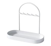 yztju Jewelry Holder Organizer | Organizer Rack Tray And Hooks | Key Stand Jewelry Tray,for Necklaces Earrings Bracelets Home Bedroom Dorm Vanity Girls Women Girlfriend Wife