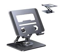 yztju Laptop Stand,Foldable 360 Rotating Cooling Mount | Desk Laptop Holder Computer Riser | for Smartphones Notebooks Tablets Home Office College Dorm Apartment School Travel Live Streaming