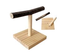 yztju mesa loro bajo, loro T-perca | Soporte de percha para pájaros de madera | Percha de mesa para pájaros, soporte de juego para loros de entrenamiento ligero, juguete para jaula de pájaros para cac