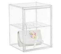 yztju Organizador de bolso transparente - Caja de almacenamiento transparente para bolso,Caja de almacenamiento apilable con soporte magnético para sombreros