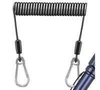 yztju Stainless Steel Lanyard- Coiled Telescopic Hook fishingLanyard, fishingCoiled LanyardLoss Prevention for Deep Sea Tools Rod Kayak Paddles | Winch Handle Leash, fishingPliers Retractor