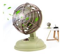 yztju Vintage-Heimdekor-Fächer, Retro-Desktop-Fächer | Outdoor-Retro-Desktop- - starker Winde mit Kabelventilator Atmosphäre mit diesem leisen Nachtfür Wohnzimmer, Schlafzimmer, Reisen, Camping, Auto