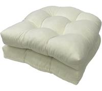 YZTTCD 2 Piezas De Cojines De Asiento De Sofá De Ratán En Forma De U De Mimbre Cojines para Sillas para Exterior E Interior, Color Blanco
