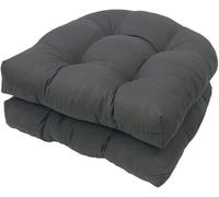 YZTTCD 2 Piezas De Cojines De Asiento De Sofá De Ratán En Forma De U De Mimbre Cojines para Sillas para Exterior E Interior, Gris Oscuro