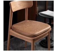 YZTTCD Cojín de Asiento de Espuma Viscoelástica Antideslizante de Cuero Impermeable Cojines para Sillas con Correas para Los Hombros, Adecuado para Cocina de Restaurante, Narumi Gold, 43 X 42 cm