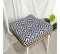 YZTTCD Cojines para Silla de Patio Cuadrados, Estilo Bohemio, Suaves, para Interior, Oficina, Hogar, Cocina, Restaurante, Ondas, 40 X 40 X 10 cm