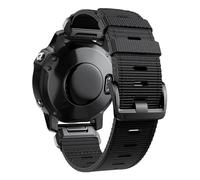 yzw6688 Correa de nailon de 22 mm y 26 mm compatible con Forerunner 965 955 945 Band instinto 2X 2 45 mm S70 S60 S62 Bandas de lona resistentes de ajuste rápido for exteriores(Black,QuickFit 26mm)