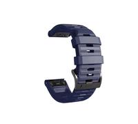 yzw6688 Correa de reloj Quickfit 22 26 mm compatible con Tactix 7 AMOLED Delta Bravo correa de reloj compatible con Quatix 7 7X 6 5 3 banda de silicona for deportes al aire libre(Style1 Midnight blue,