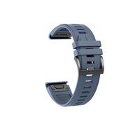 yzw6688 Correa de reloj Quickfit 22 26 mm compatible con Tactix 7 AMOLED Delta Bravo correa de reloj compatible con Quatix 7 7X 6 5 3 banda de silicona for deportes al aire libre(Style2 Lake blue,Quic